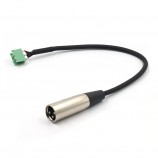 XLR3pin metal male to EX2EDG-5.08 3pin female cable